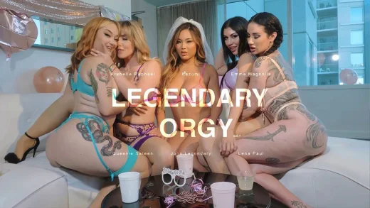 OnlyFans Lena Paul, Kazumi Squirts, Arabelle Raphael, Queenie Sateen, Emma Magnolia - Legendary Orgy Vol. 1